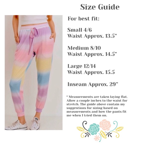 LAST ONE! Pastel Tie Dye Striped Joggers - Picture 5 of 8